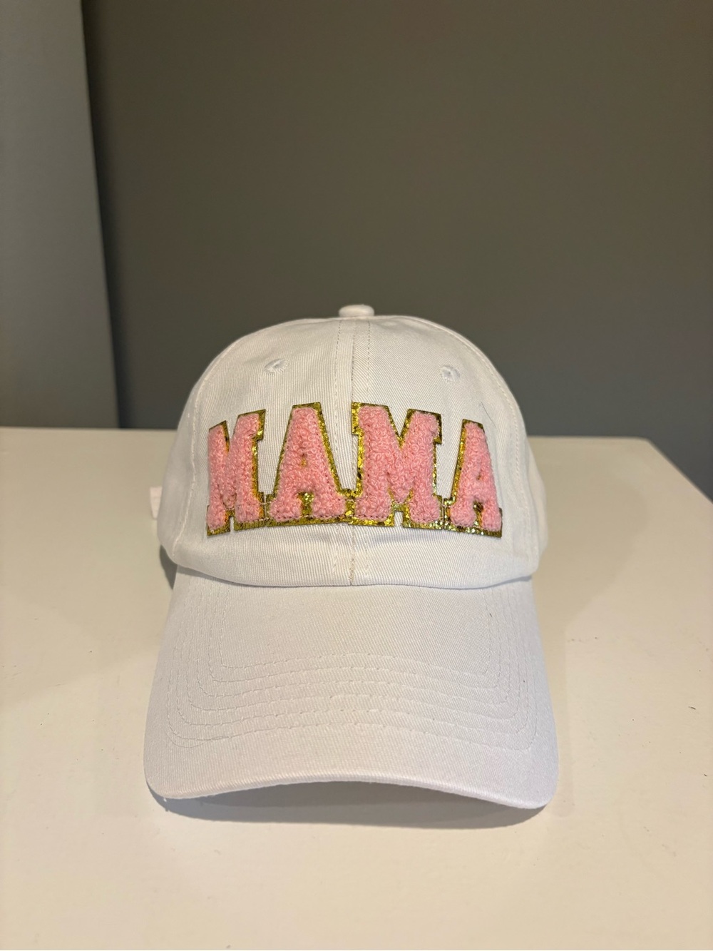 White "MAMA" Embroidered Women’s Hat